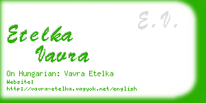 etelka vavra business card